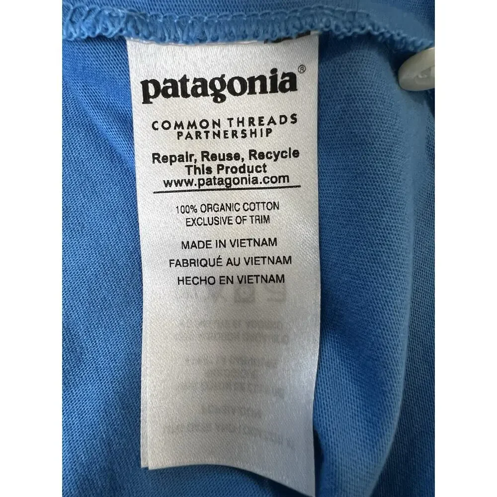 Patagonia Fish Logo Polo/Golf Shirt Size XS Casual Organic Cotton